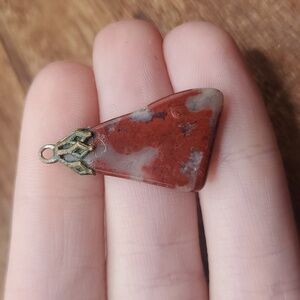 Red jasper‎ stone pendant
